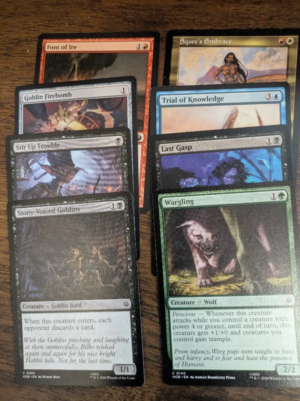 lot of 72 Magic the gathering Commons The Hobbit HOB